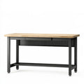Banco da lavoro 150 x 70 x 90 cm in legno e metallo nero con pannello forato