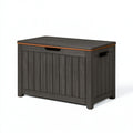 Cassapanca contenitore 120 x 55 x 60 cm in plastica grigio antracite per esterno con coperchio
